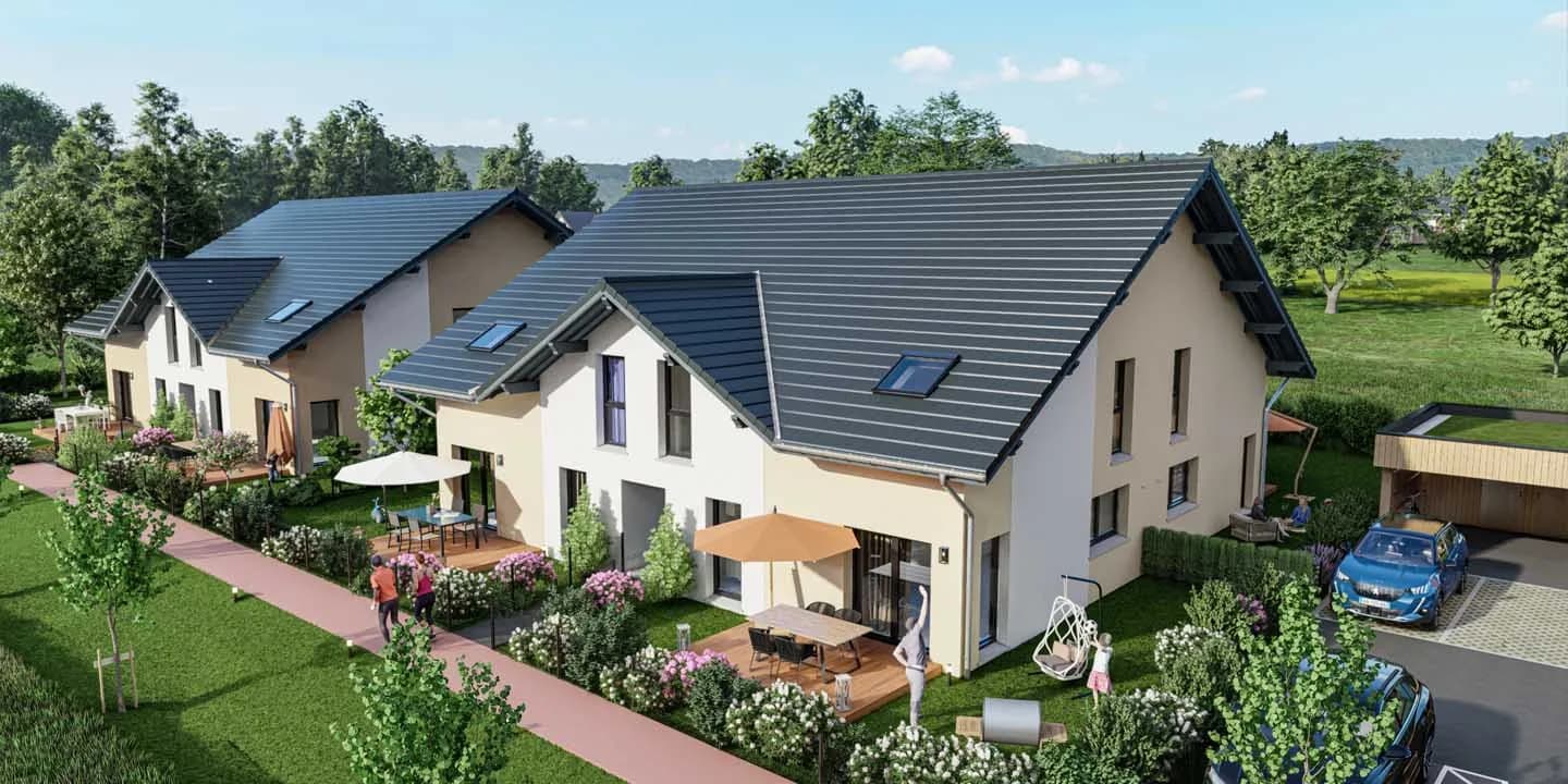 Construction de maisons mitoyennes à LES MARCHES