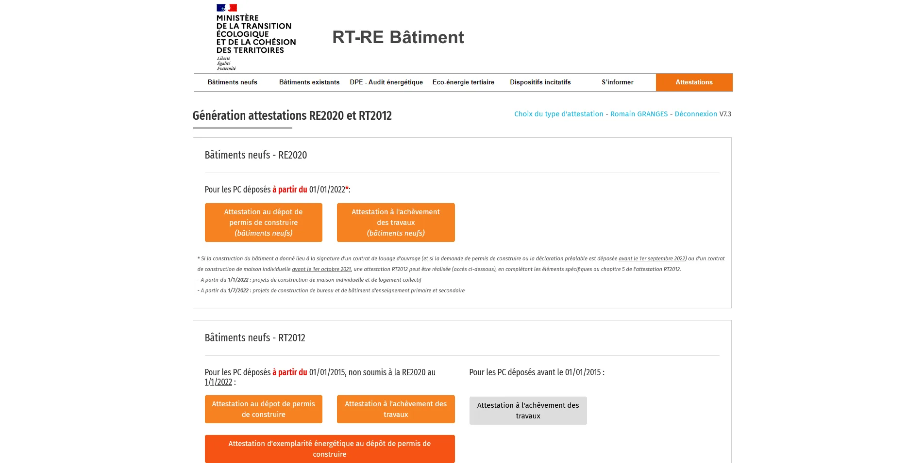 Étape 4 attestation RE2020 gratuite