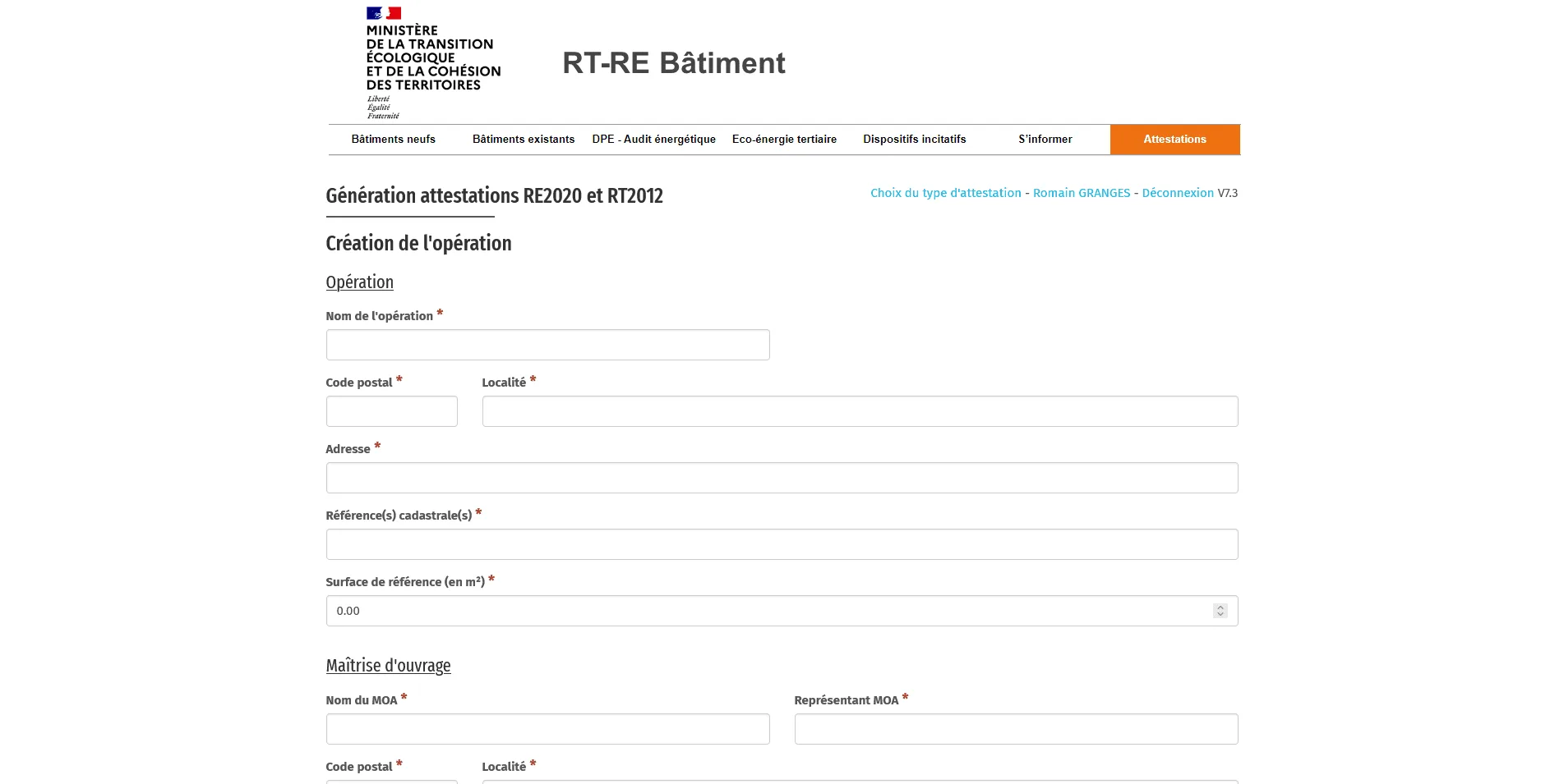Étape 5 attestation RE2020 gratuite