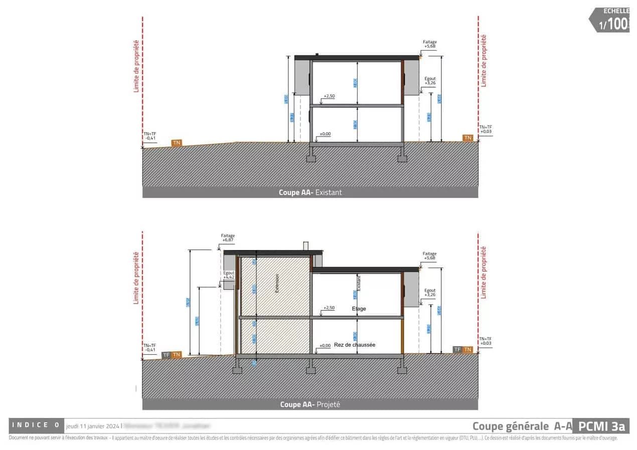Plan de coupe projet