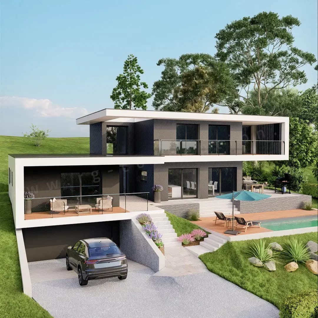 Plan de maison LIVIA 150 - Plan 2D côté