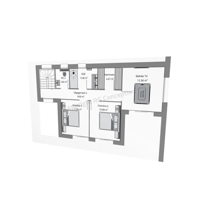 Plan de maison LIVIA 150 - Plan 2D côté