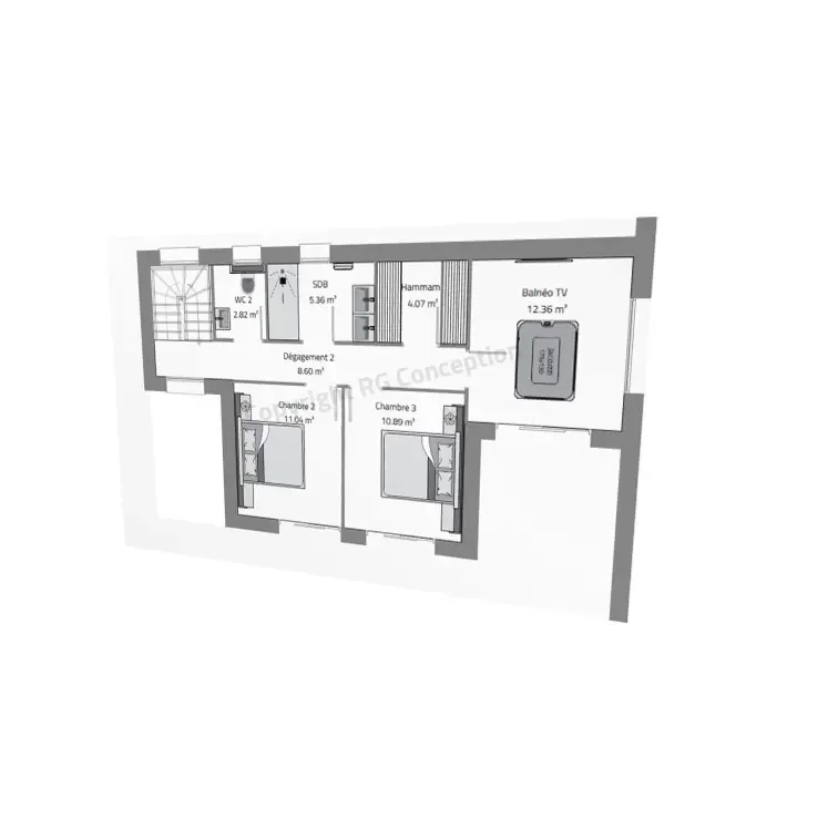 Plan de maison LIVIA 150 - Plan 2D côté