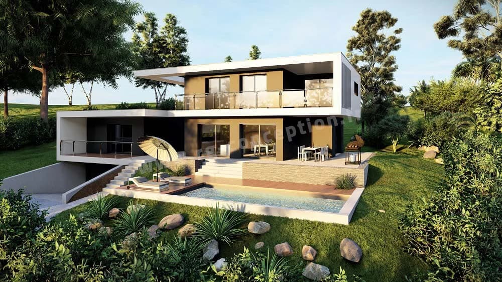 Plan de maison LIVIA 150 - Plan 2D côté