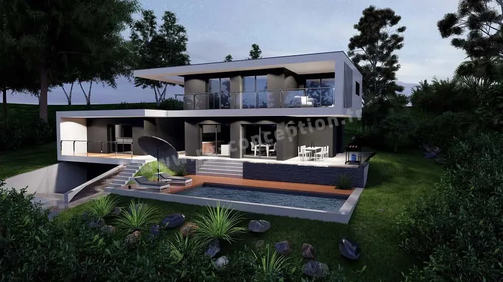 Plan de maison LIVIA 150 - Plan 2D côté