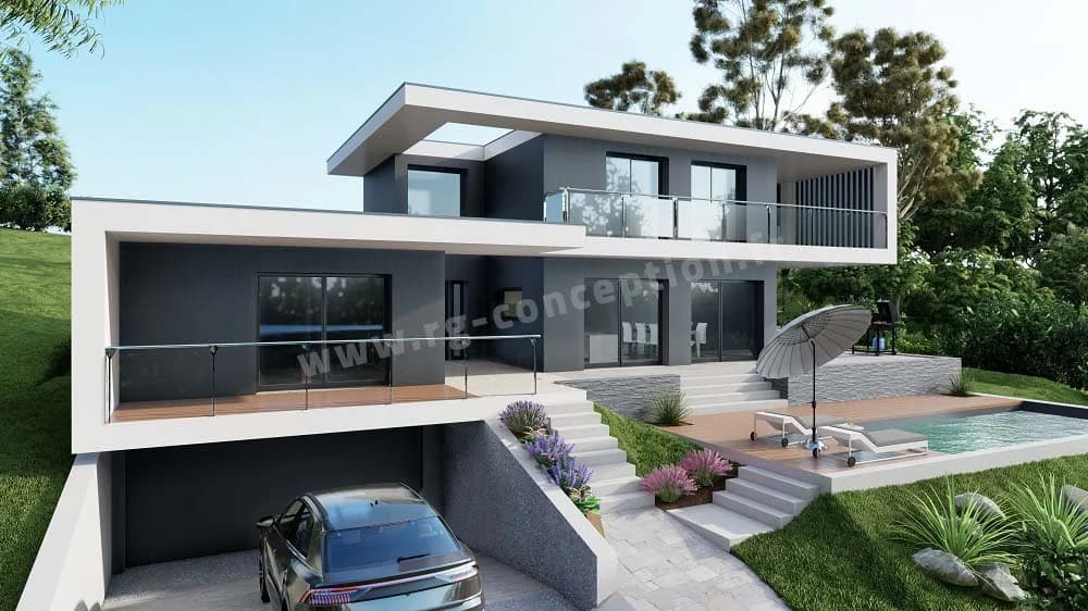 Plan de maison LIVIA 150 - Plan 2D côté