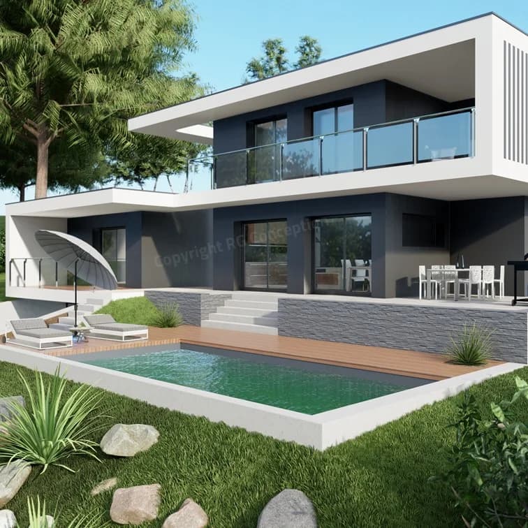Plan de maison LIVIA 150 - Plan 2D côté