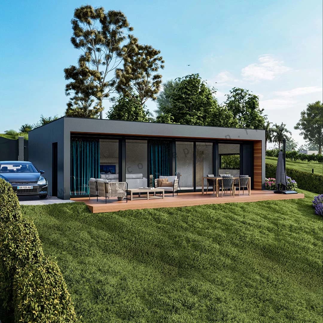 Plan de maison MOANA 60 - Plan 2D côté