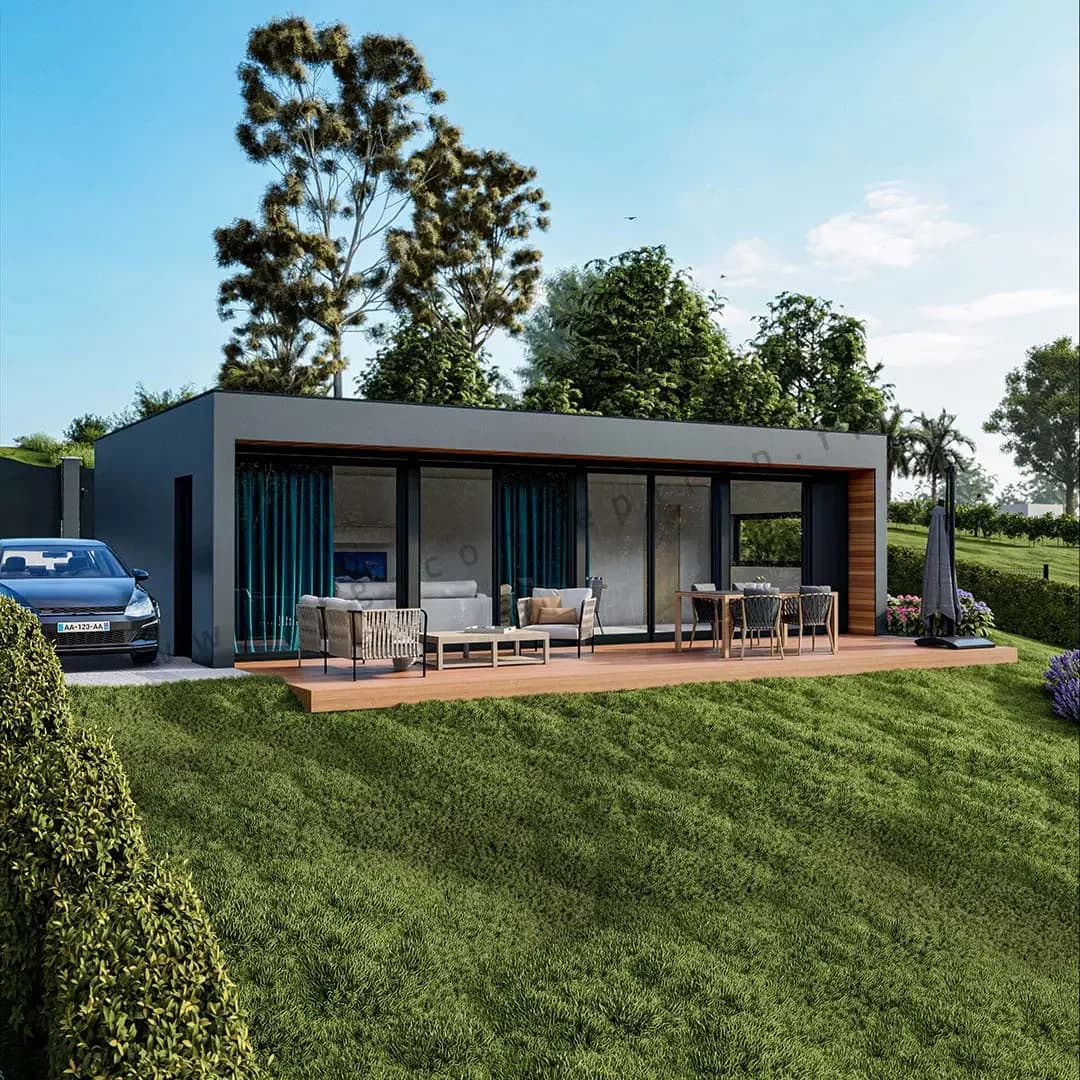 Plan de maison MOANA 60 - Plan 2D côté