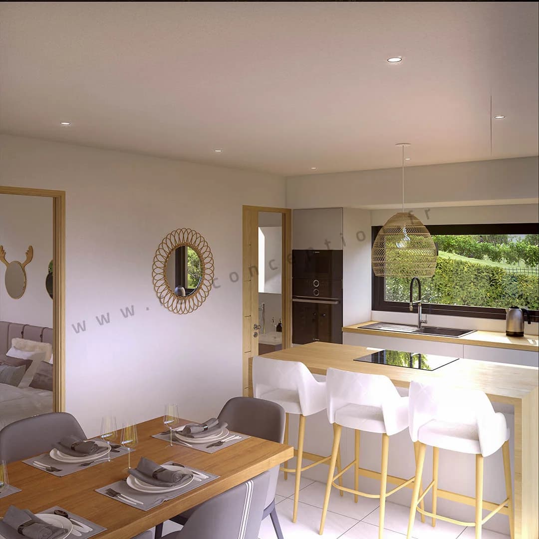 Plan de maison MOANA 60 - Plan 2D côté