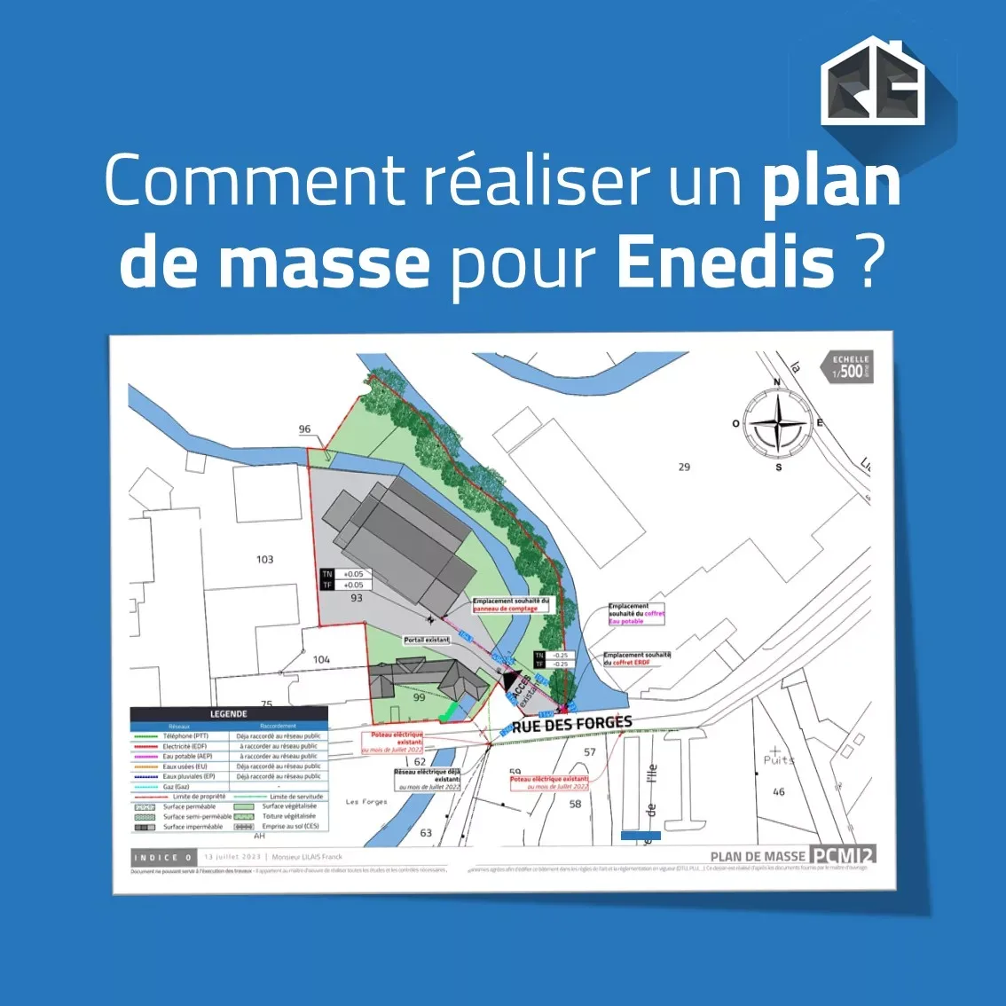 Comment faire un plan de masse pour Enedis (EDF) ?