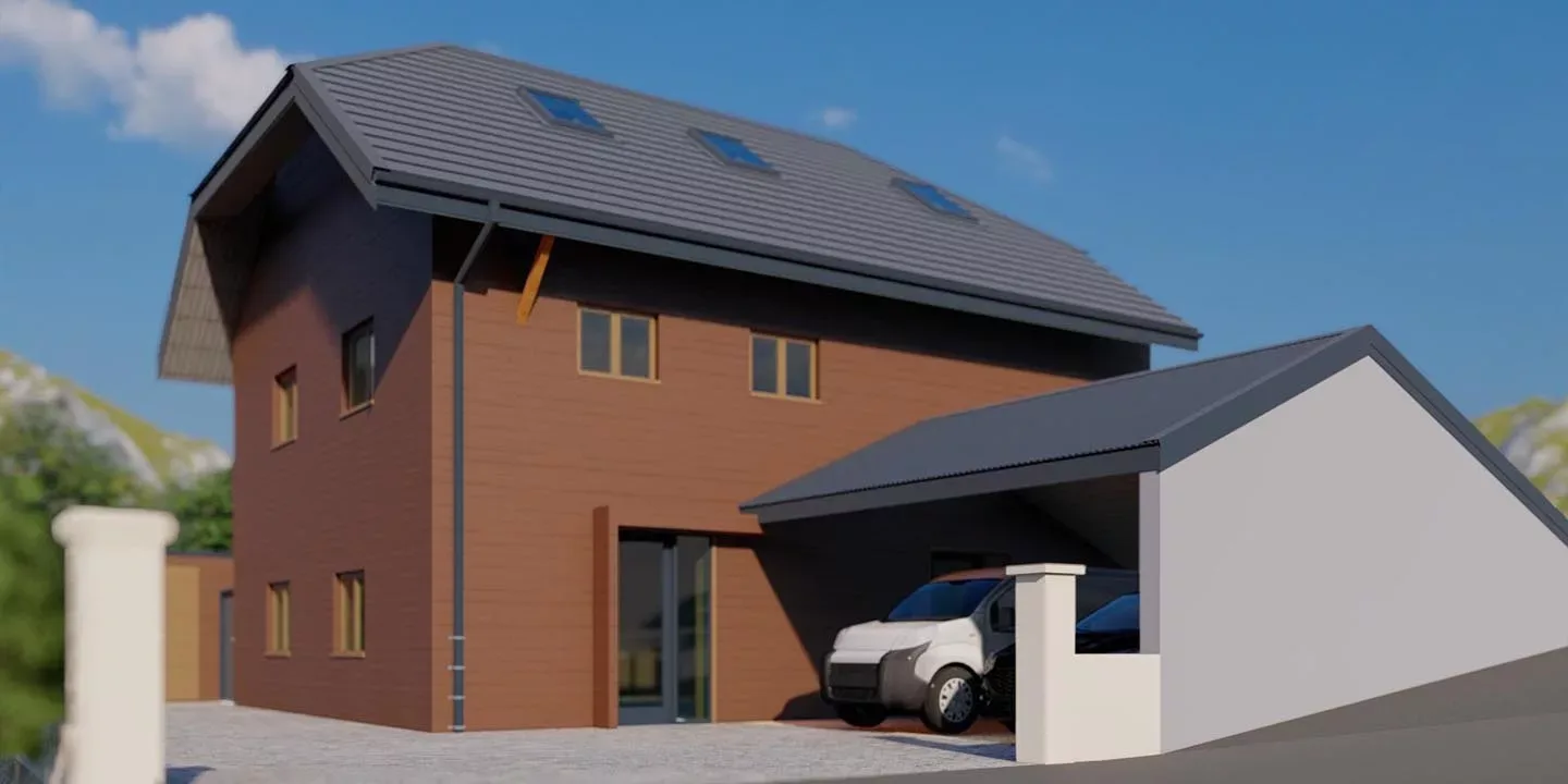 Extension d'une maison individuelle à LA MOTTE SERVOLEX (73) en SAVOIE.