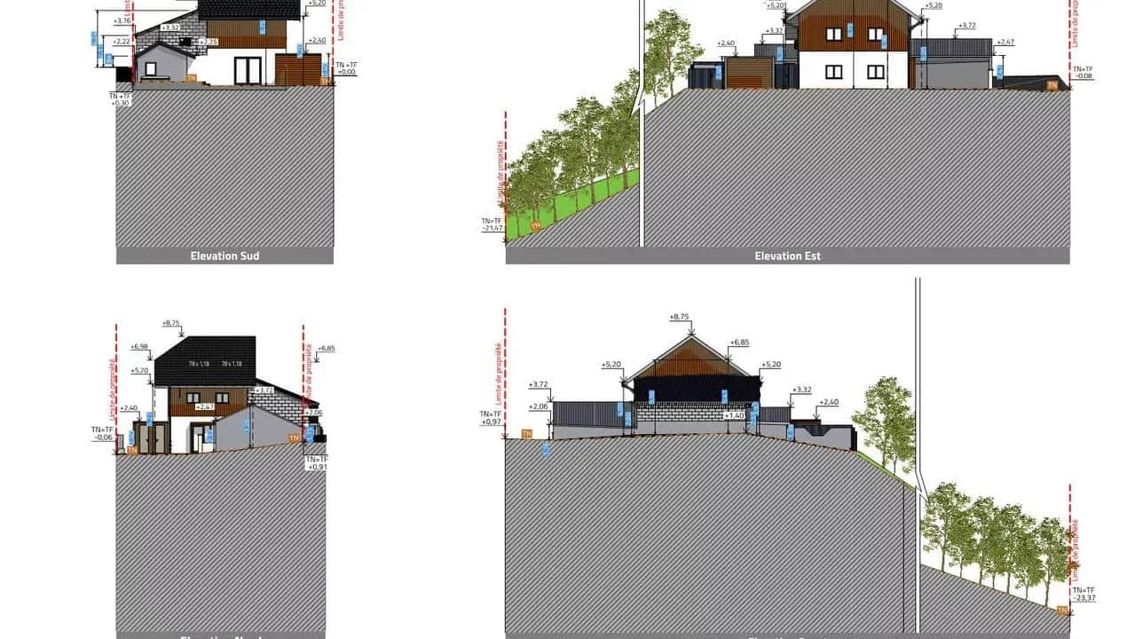 DP 4 - Plan des façades et des toitures