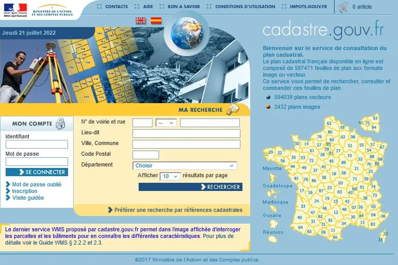 Rendez-vous sur le site du cadastre