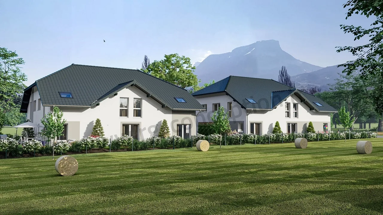 Perspective 3D programme immobilier Myans