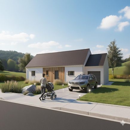 Plan de maison gratuit - 3 chambres - 90m²